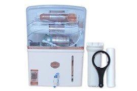 AQUAULTRA Smart RO+UV+UF+TDS Adjuster Copper Alkaline water purifier with 13L storage for home and office use