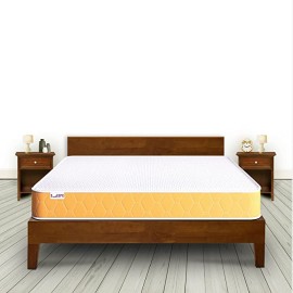 SleepX Dual Comfort Mattress 6 inch Double Bed Size, High Density (HD) Foam- Medium Soft & Hard (Orange, 72x48x6 Inches)