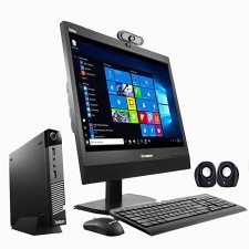 Lenovo 19 inches All In One Desktop set (Intel Core i5 4th Gen/8 GB/500 GB Tiny CPU//19" Monitor+Keyboard+Mouse+ FHD Webcam+Mic+Speakers+Wifi/Warranty/Windows 10/MS Office 360)