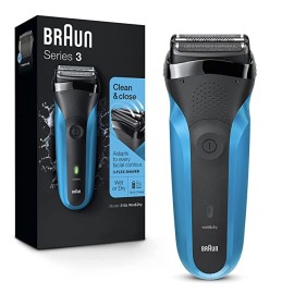 Braun Series 3 310s Wet & Dry Electric Shaver for Men/Rechargeable, cordless, Blue, 5 combs for 1-7mm beards/stubbles, Advanced German Engineering, Waterproof, 30min run time