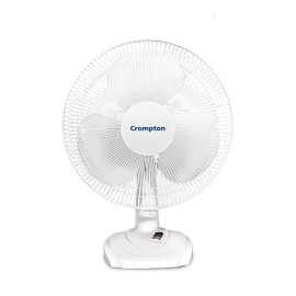 Crompton Wave Plus 400-mm (16 inch) High Speed Oscillating Table Fan for Home and Kitchen (KD White)